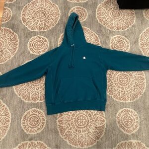 Champion Men's Teal Pullover Hoodie